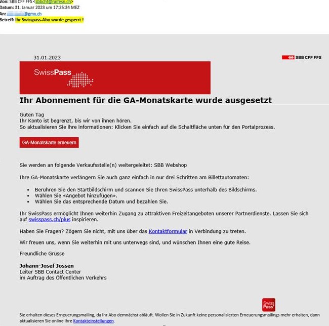 swiss post phishing sms